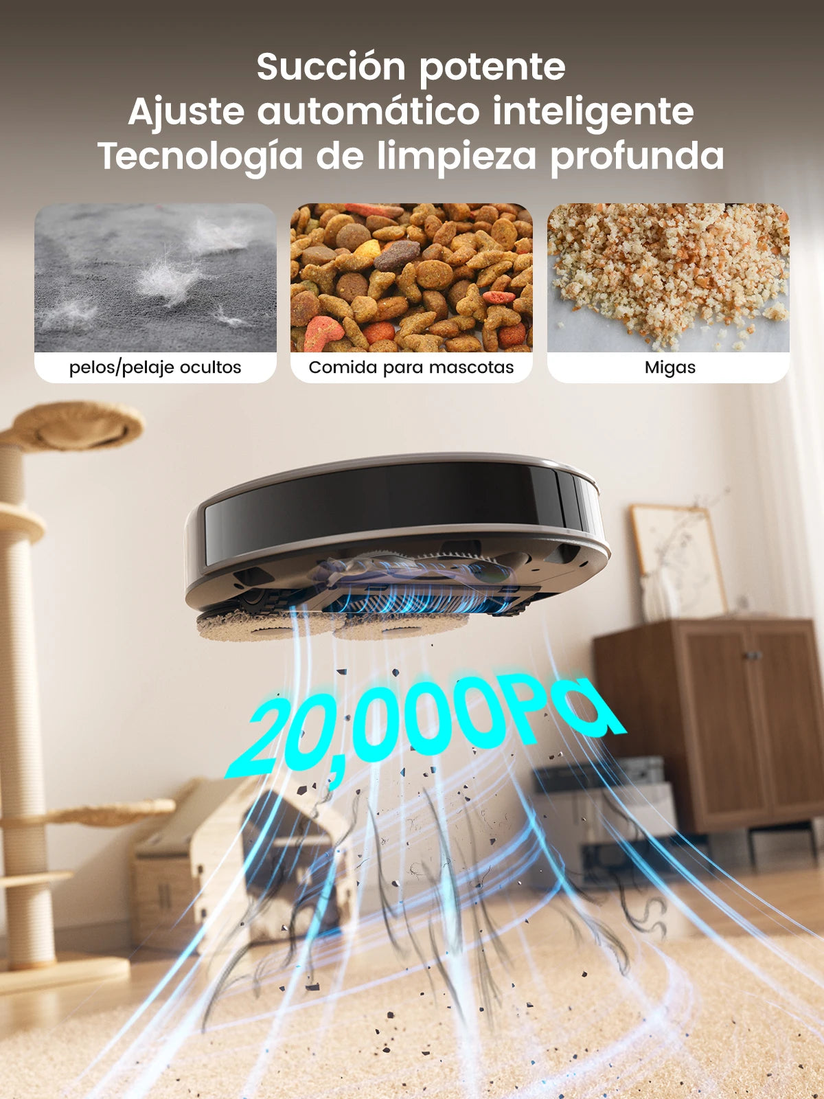 Lefant M3 Max Robot Vacuum, Robot Vacuum and Mop, 20000Pa Suction, Anti-Tangle Brushes, Dual Spinning Mop, Auto Mop Washing