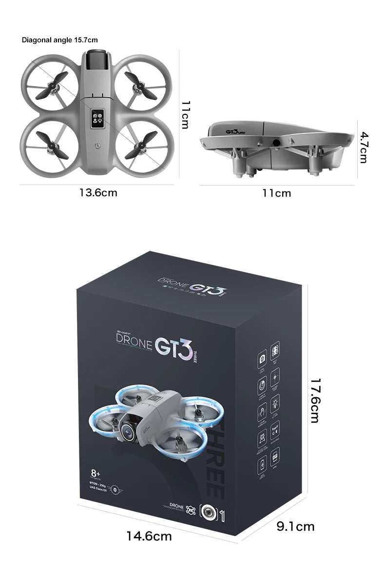 Gt3 Max Drone 4K Hd Aerial Photography Large Screen Optical Flow Positioning Brushless Intelligent Obstacle Avoidance