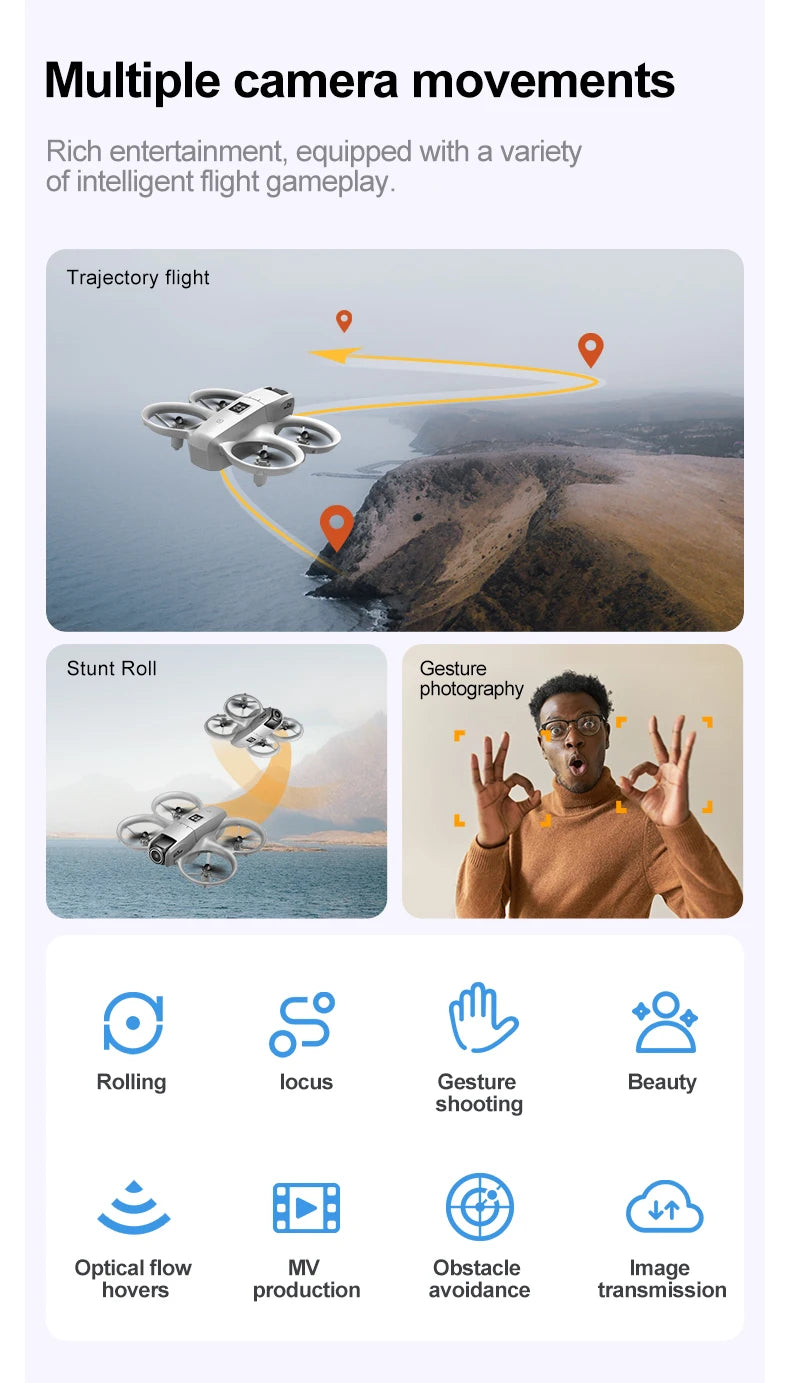 Gt3 Max Drone 4K Hd Aerial Photography Large Screen Optical Flow Positioning Brushless Intelligent Obstacle Avoidance
