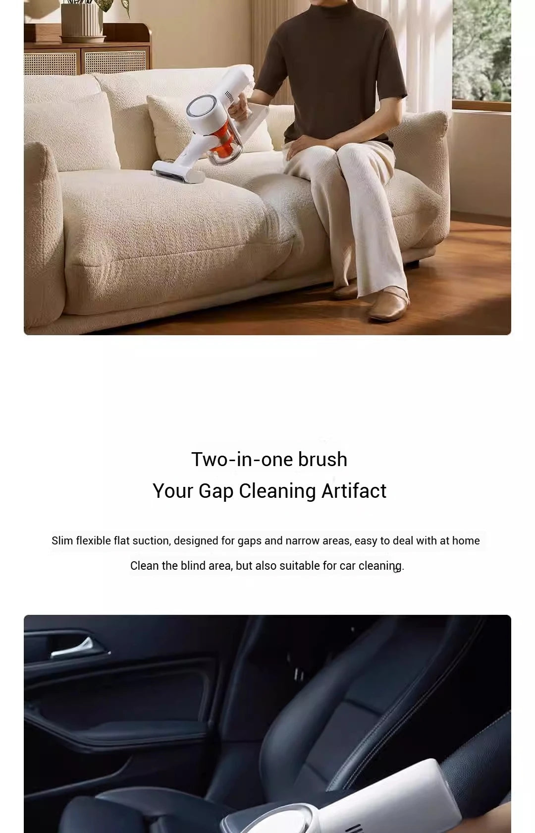 XIAOMI MIJIA Wireless Vacuum Cleaners 2 Dust Display Edition,24kPa Suction,Maximum battery life 60 min,Cordless handheld Vacuum