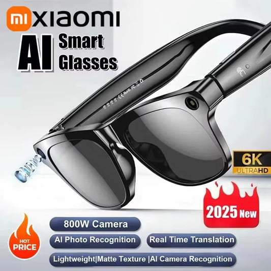 Xiaomi 8K HD AI Smart Glasses Photochromic Multifunction Bluetooth Calling Voice Assistant Music Player Translate Camera Glasses