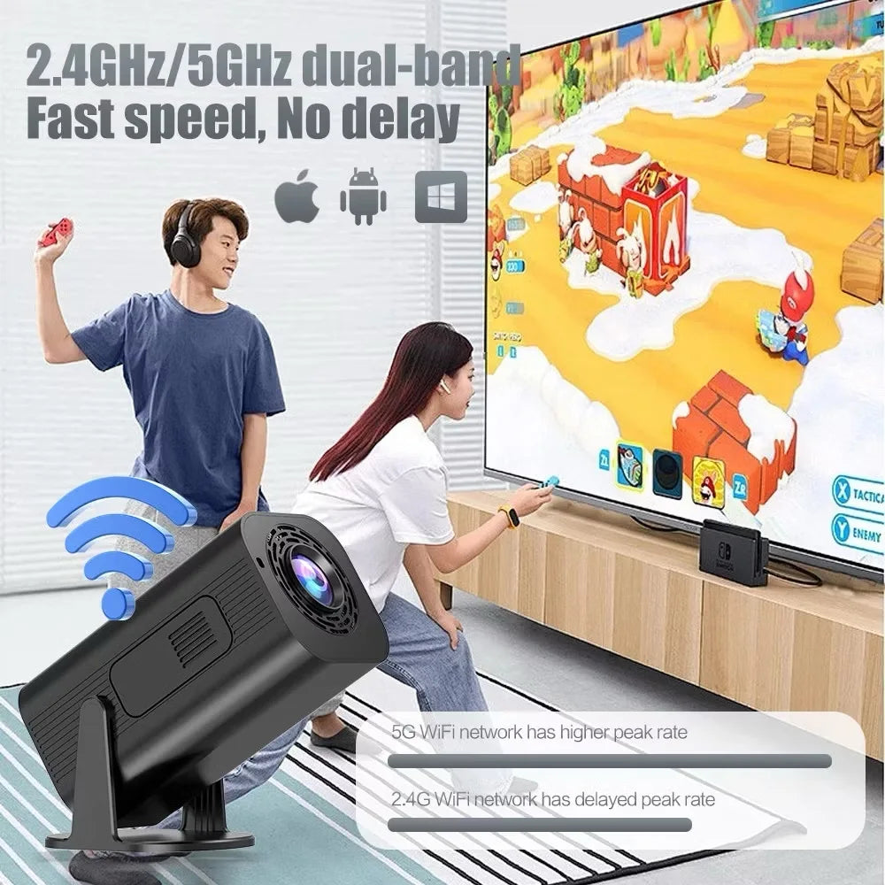 Projector 4K Android11.0 350 ANSI Native 1080P Wifi6 BT5.0  Home Cinema Outdoor Portable Projector