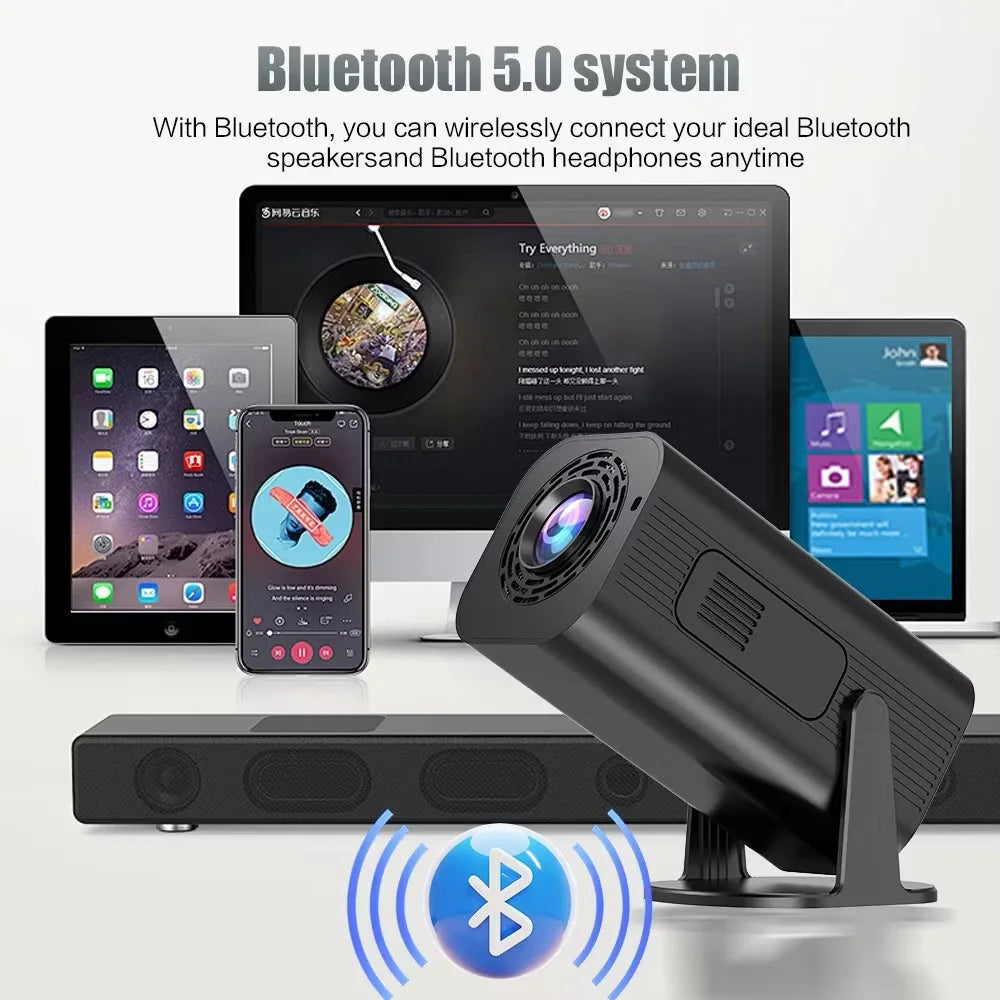 Projector 4K Android11.0 350 ANSI Native 1080P Wifi6 BT5.0  Home Cinema Outdoor Portable Projector