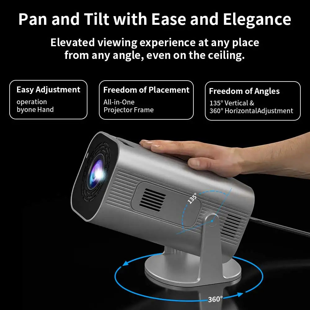 Projector 4K Android11.0 350 ANSI Native 1080P Wifi6 BT5.0  Home Cinema Outdoor Portable Projector