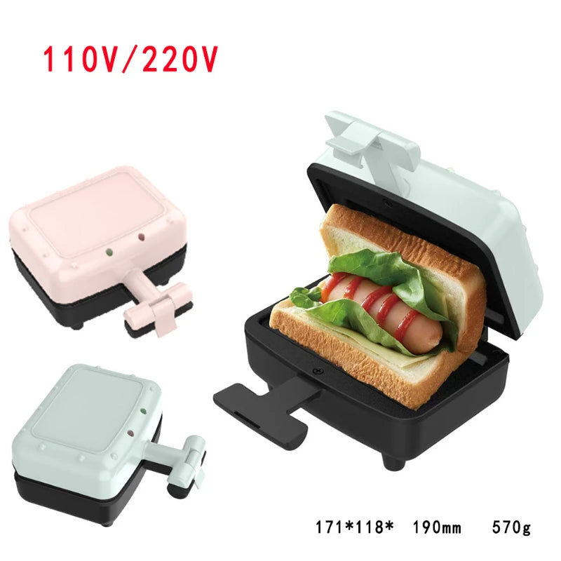 Sandwich Maker 1PC Small Burger Machine Mini Baking Machine Double Sided Heating Breakfast Machine Home Dormitory