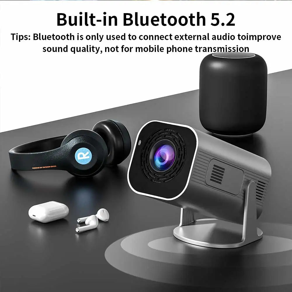 Projector 4K Android11.0 350 ANSI Native 1080P Wifi6 BT5.0  Home Cinema Outdoor Portable Projector